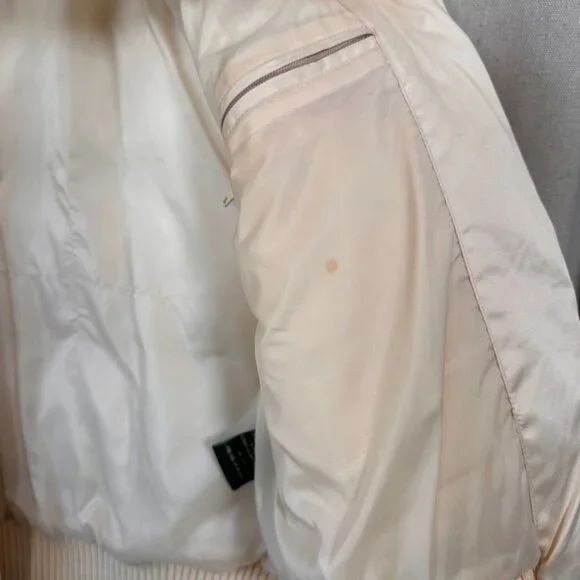 Larry Levine Cream Down Puffer Jacket  |  Size M - Picture 12 of 13